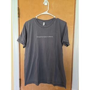 Apple Store Employee Uniform Logo Short Sleeve Gray T-Shirt Men's M